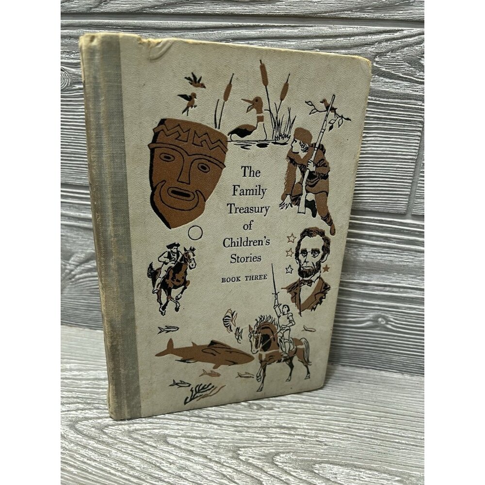 Vintage 1956 The Family Treasury Of Children's Stories Book 3 Hardcover READ
